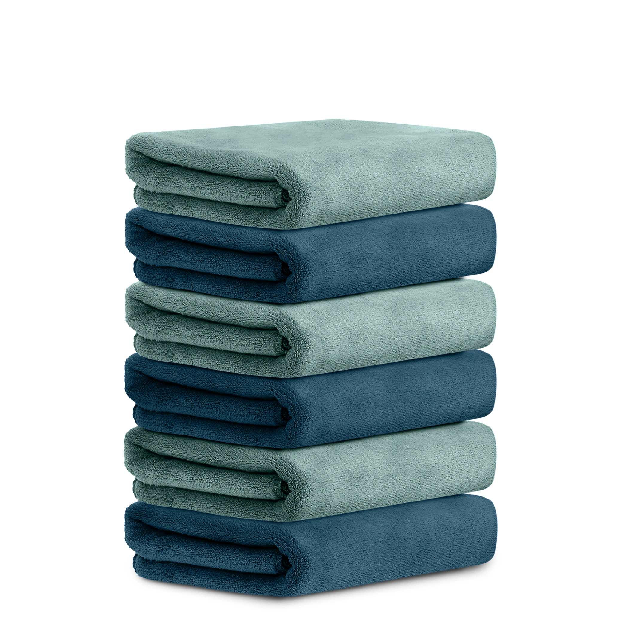 HOUSSE Microfiber Hand Towel for Gym | Home| Yoga | 450 GSM | 60 x 40 CM| Premium QualityTowels | an Hpoallergenic Towel | Ultra Absorbent & Anti-Bacterial | (Pacific Green_Lily PAD)