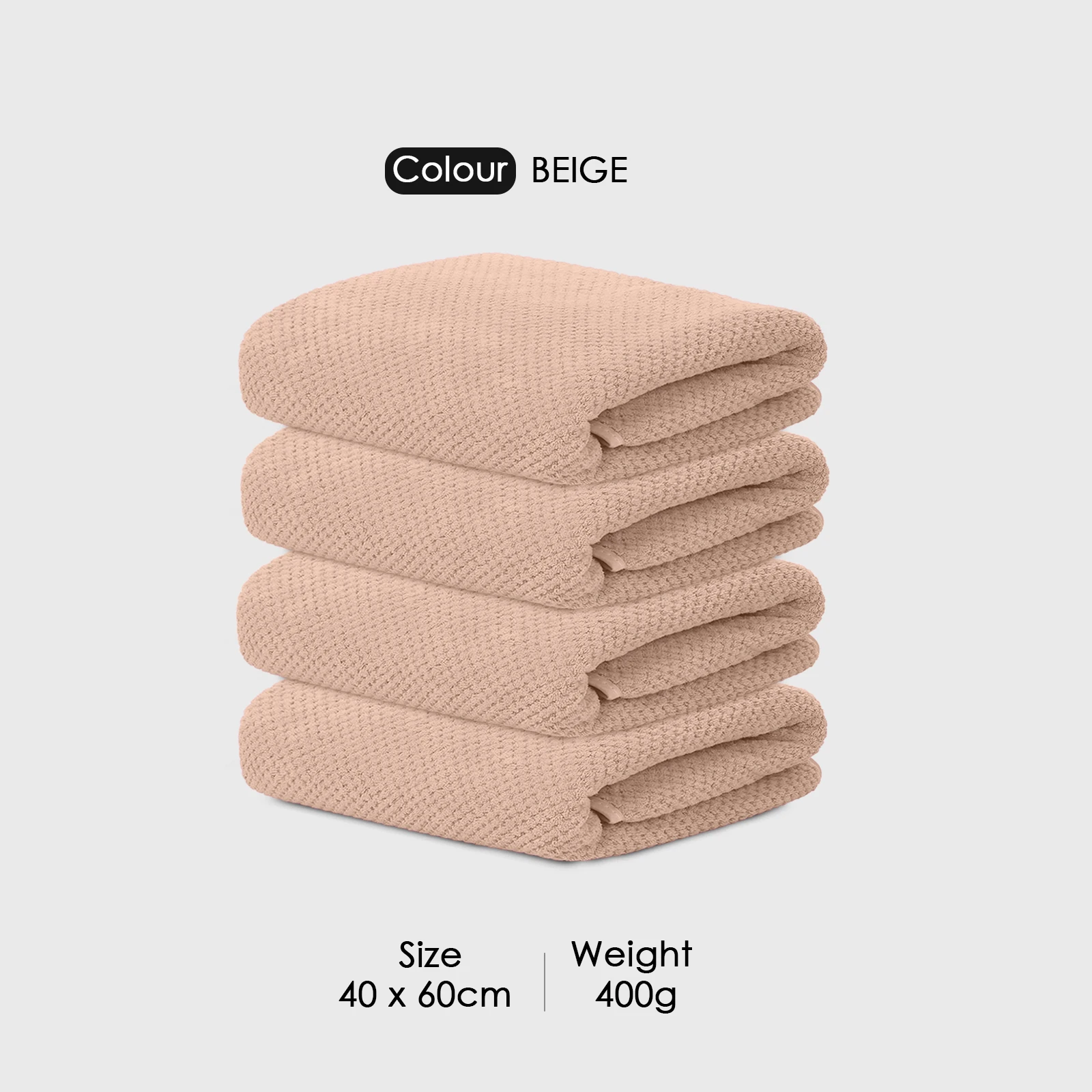HOUSSE Microfiber Vogue Coral Fleece Bathing Towels | 360 GSM | Super Soft| Quick Absorbent | Lightweight & with Hanging Hook | for Versatile Usage | for Women & Men