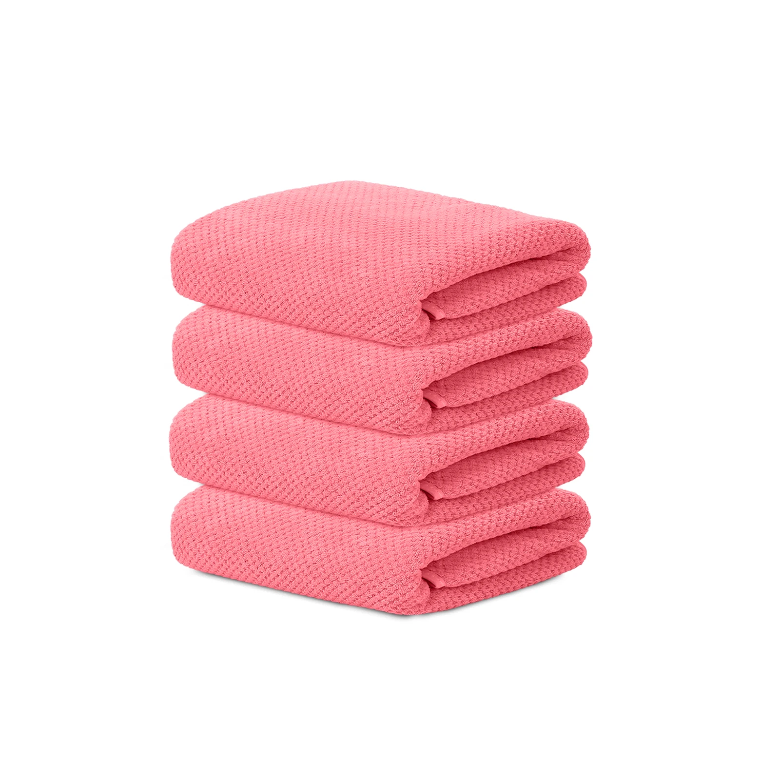 HOUSSE Microfiber Vogue Coral Fleece Bathing Towels | 360 GSM | Super Soft| Quick Absorbent | Lightweight & with Hanging Hook | for Versatile Usage | for Women & Men