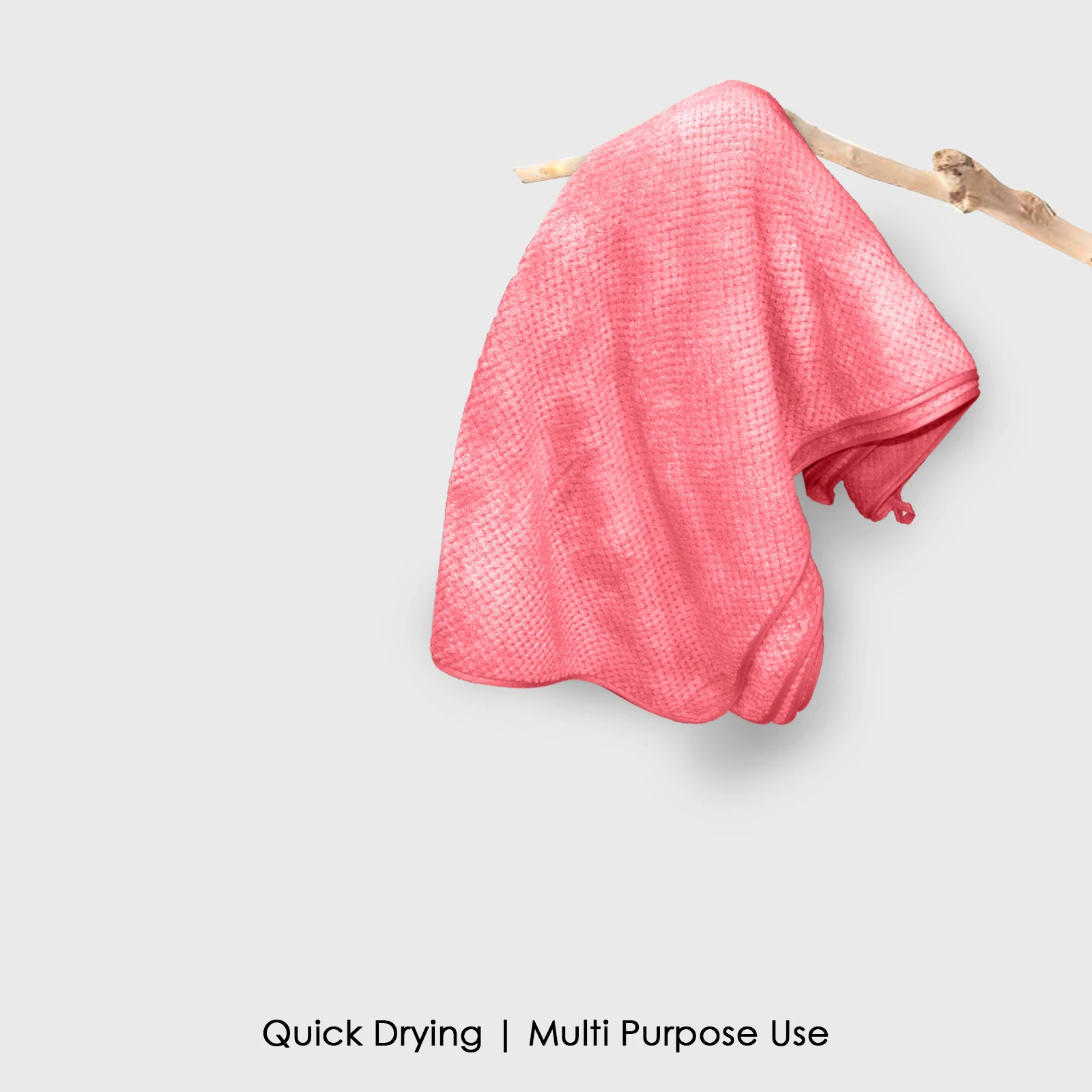 HOUSSE Microfiber Vogue Coral Fleece Bathing Towels | 360 GSM | Super Soft| Quick Absorbent | Lightweight & with Hanging Hook | for Versatile Usage | for Women & Men