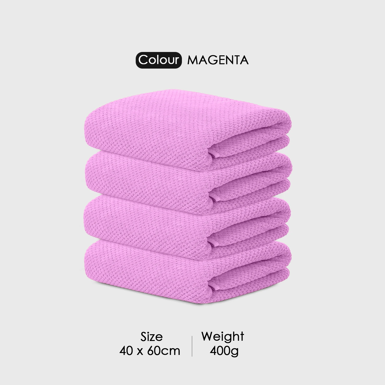 HOUSSE Microfiber Vogue Coral Fleece Bathing Towels | 360 GSM | Super Soft| Quick Absorbent | Lightweight & with Hanging Hook | for Versatile Usage | for Women & Men
