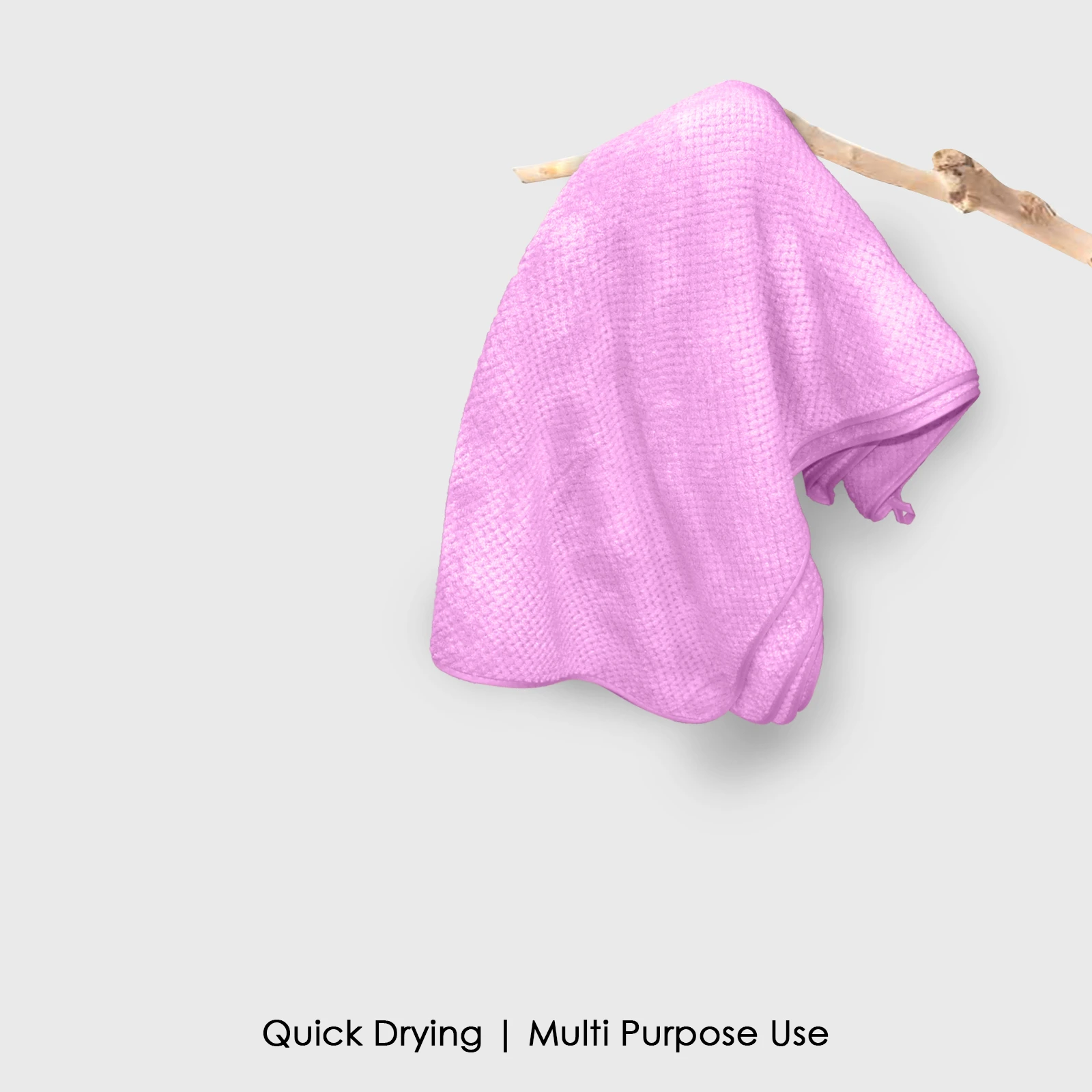 HOUSSE Microfiber Vogue Coral Fleece Bathing Towels | 360 GSM | Super Soft| Quick Absorbent | Lightweight & with Hanging Hook | for Versatile Usage | for Women & Men
