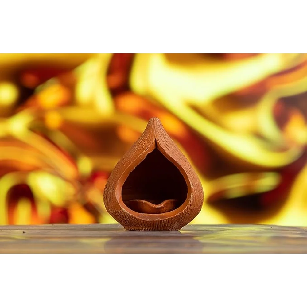 Handcrafted Terracotta Akhand Narkel Diya – Clay Decorative Oil Lamp for Pooja, Diwali & Festive Home Décor | Traditional Mitti Diya for Lighting & Gifting