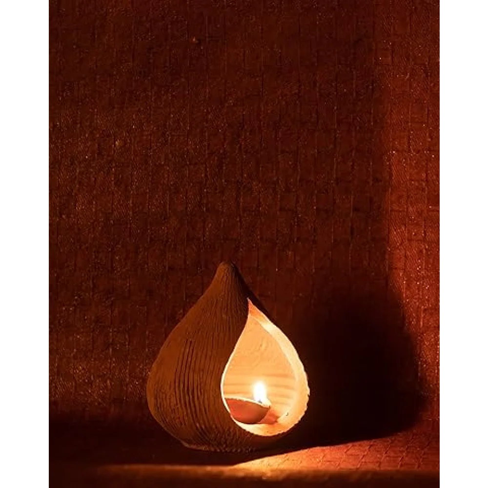 Handcrafted Terracotta Akhand Narkel Diya – Clay Decorative Oil Lamp for Pooja, Diwali & Festive Home Décor | Traditional Mitti Diya for Lighting & Gifting
