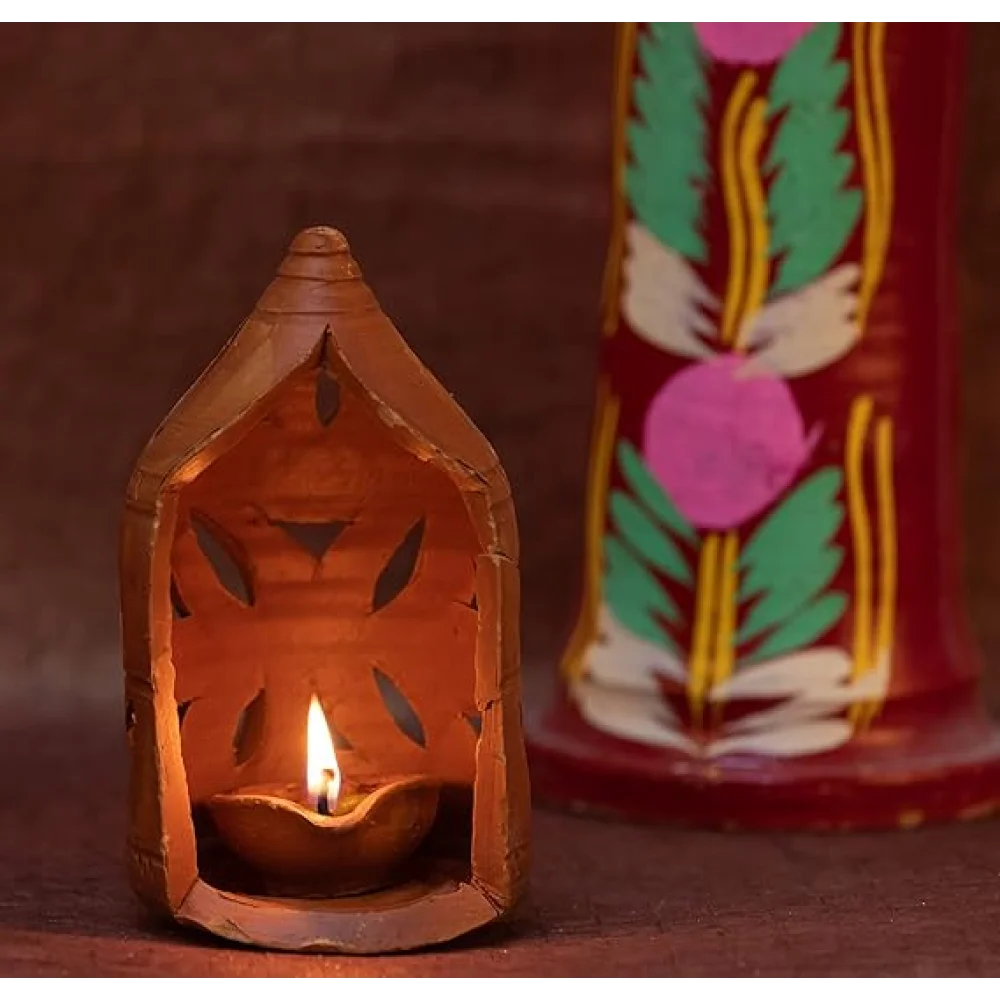Handcrafted Terracotta Akhand Diya for Pooja Decor, Festive & Diwali Decor, Home Décor & Lighting, Decorative Lamp, Mitti & Clay Diya, Festive Gifting
