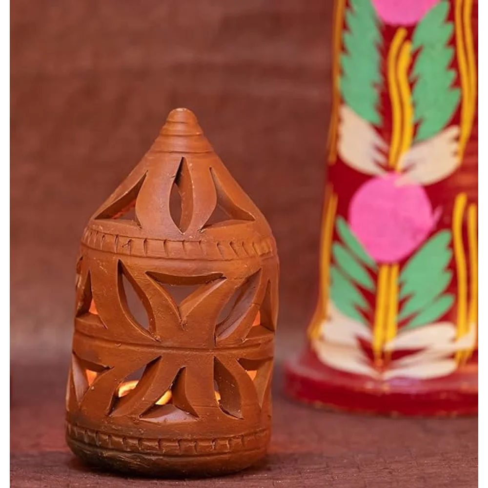 Handcrafted Terracotta Akhand Diya for Pooja Decor, Festive & Diwali Decor, Home Décor & Lighting, Decorative Lamp, Mitti & Clay Diya, Festive Gifting