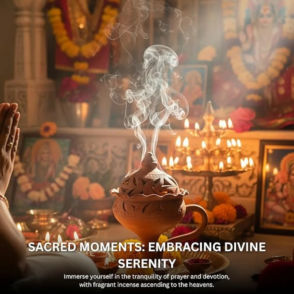 Handcrafted Terracotta Dhunachi with Lid – Traditional Clay Incense Burner for Pooja, Mitti Aroma Home Fragrance Holder, Festive Décor & Spiritual Gifting