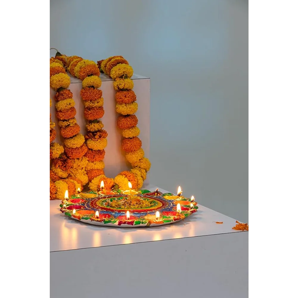 SHUBH LABH 14 Diya for Pooja Decor, Navaratri Decor Diya, Diwali Lighting Diya, Diwali Gifting, Home Decor