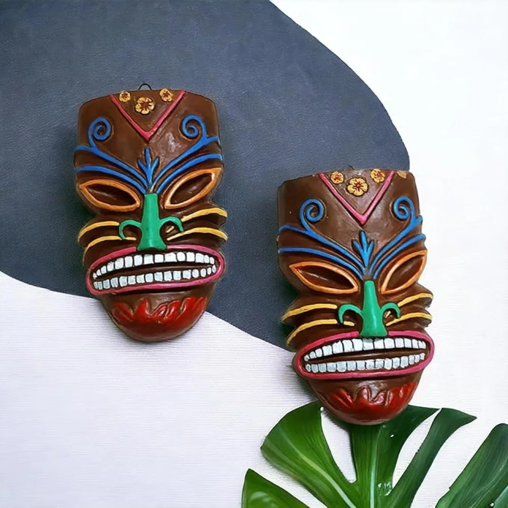Handcrafted Terracotta Tribal Samar Mask For Home Décor/Wall Hanging/Housewarming Gifting, Terracotta Mask, Terracotta Wall Hanging Mask, Birthday Gifting, Corporate Gifting