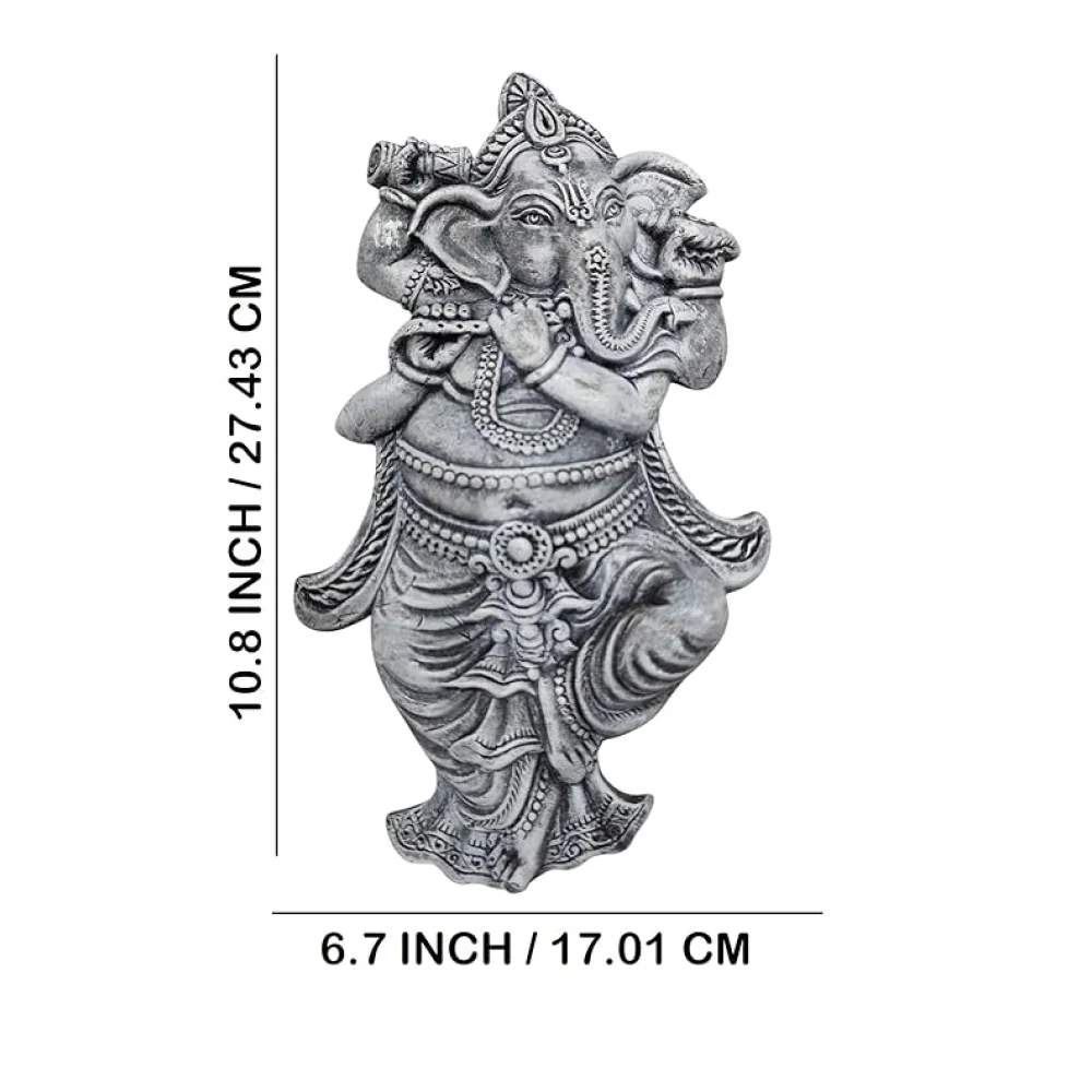 Terracotta Clay Wall Hanging Lord Ganesha Idol Eco-Friendly Handmade for Home Decoration/Diwali Festival/Religious Gift Ganesh Murti/Ganpati Idol Krishna Design Wall Decoration