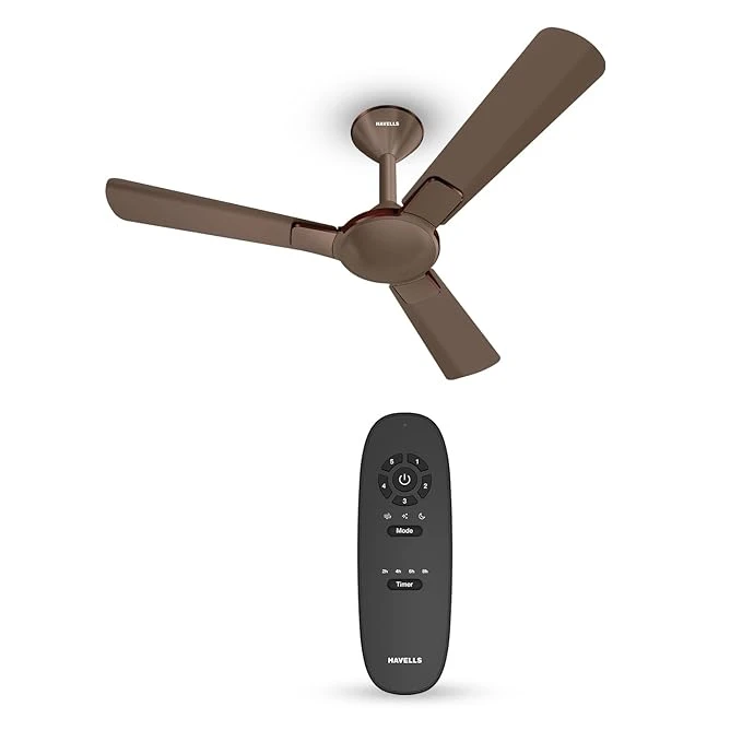 Havells 1200mm Enticer BLDC Prime Ceiling Fan| Compatible with Regulator & Remote| Upto 55% Energy Saving| High Air Deliver.