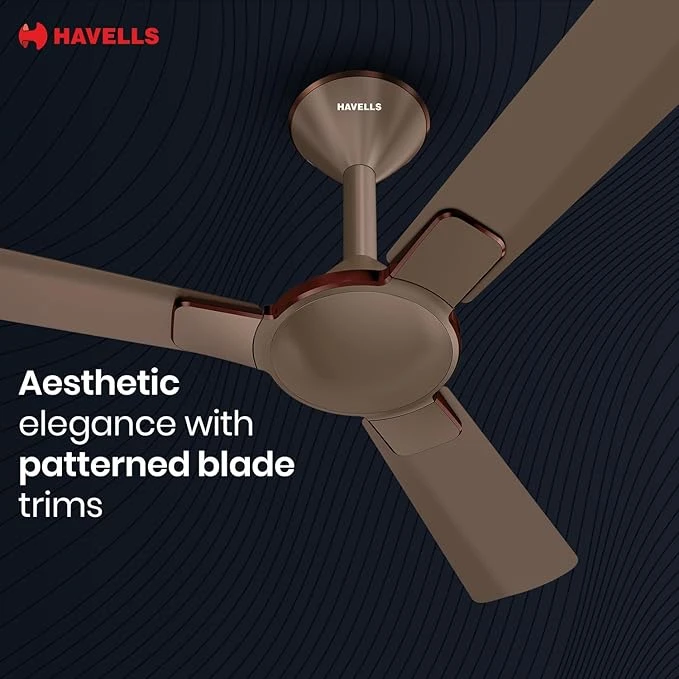 Havells 1200mm Enticer BLDC Prime Ceiling Fan| Compatible with Regulator & Remote| Upto 55% Energy Saving| High Air Deliver.