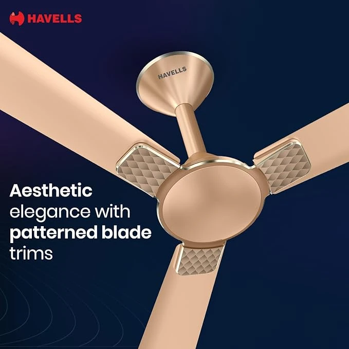 Havells 1200mm Enticer BLDC Prime Ceiling Fan| Compatible with Regulator & Remote| Upto 55% Energy Saving| High Air Deliver.