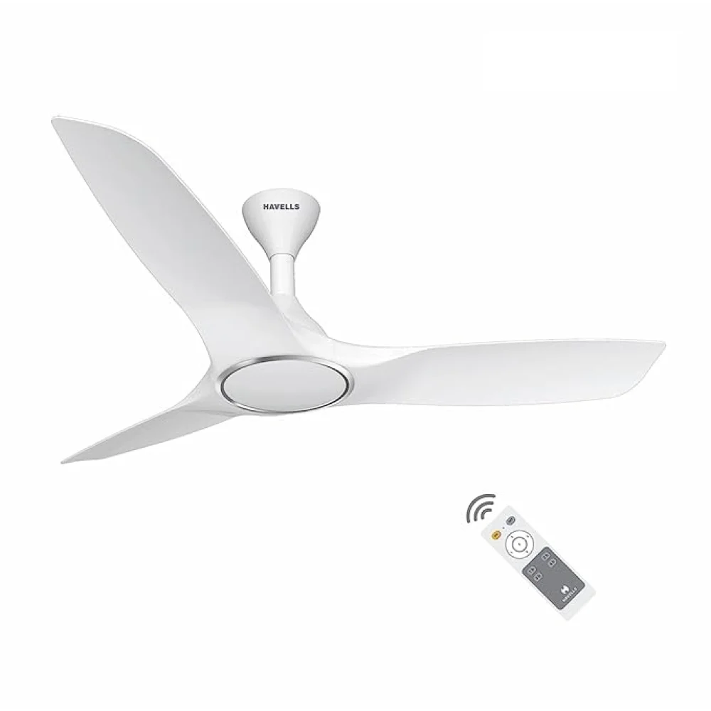 Havells Stealth Air BLDC 1200mm Ceiling Fan| Upto 55% Energy Saving| Silent & Premium| 5 stars Rating| 100% Copper Motor| RF Remote, Memory Backup, Timer.