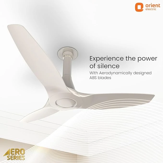 Orient Electric Newly Launched Aeroquiet Neu 1230mm Ceiling Fan for Home | 53 Watts |Energy Efficient Fan | Rust-proof ABS blade