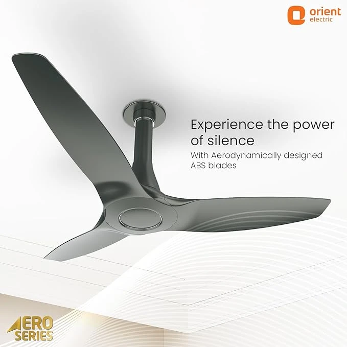 Orient Electric Newly Launched Aeroquiet Neu 1230mm Ceiling Fan for Home | 53 Watts |Energy Efficient Fan | Rust-proof ABS blade