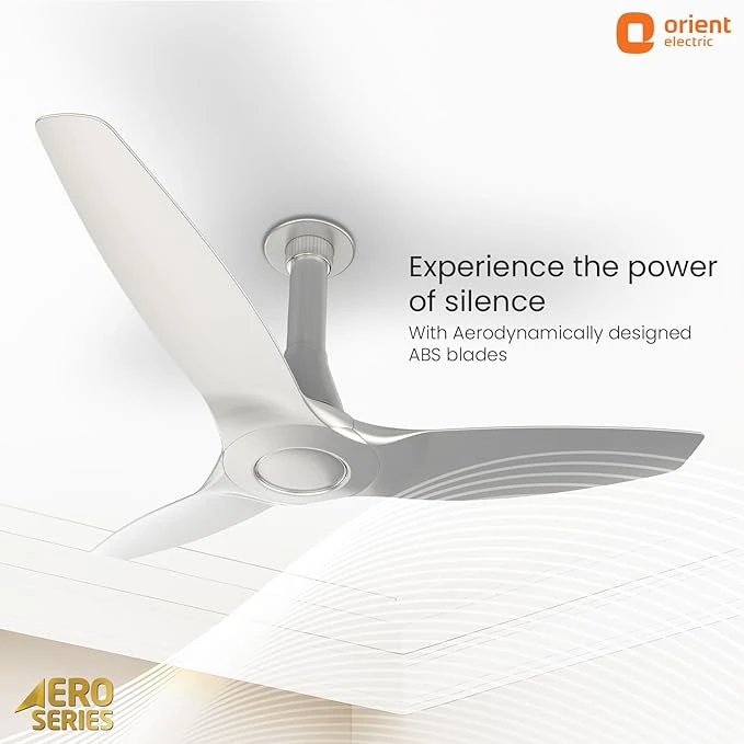 Orient Electric Newly Launched Aeroquiet Neu 1230mm Ceiling Fan for Home | 53 Watts |Energy Efficient Fan | Rust-proof ABS blade