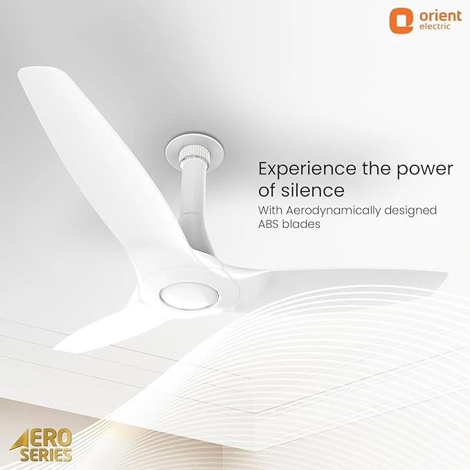 Orient Electric Newly Launched Aeroquiet Neu 1230mm Ceiling Fan for Home | 53 Watts |Energy Efficient Fan | Rust-proof ABS blade