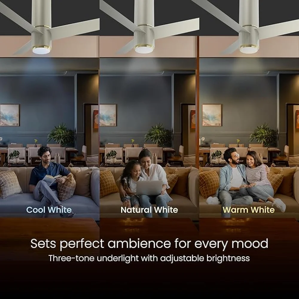 Orient Electric 1200 mm Aeroslim BLDC Ceiling Fan with Underlight, IoT & Remote | Smart Ceiling Fan Compatible with Alexa & Google Home