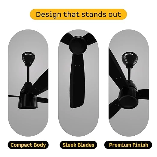 Atomberg Renesa Prime 600mm, 900mm, 1200mm BLDC Ceiling Fan | Compatible with Step Regulator | BEE 5 star | Advance Air+ Technology | Low Noise | Sleek Design | Power Saving