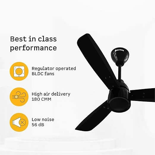Atomberg Renesa Prime 600mm, 900mm, 1200mm BLDC Ceiling Fan | Compatible with Step Regulator | BEE 5 star | Advance Air+ Technology | Low Noise | Sleek Design | Power Saving