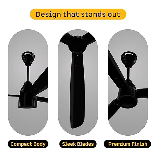 Atomberg Renesa Prime 600mm, 900mm, 1200mm BLDC Ceiling Fan | Compatible with Step Regulator | BEE 5 star | Advance Air+ Technology | Low Noise | Sleek Design | Power Saving