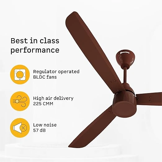 Atomberg Renesa Prime 600mm, 900mm, 1200mm BLDC Ceiling Fan | Compatible with Step Regulator | BEE 5 star | Advance Air+ Technology | Low Noise | Sleek Design | Power Saving