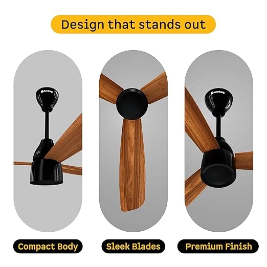 Atomberg Renesa Prime 600mm, 900mm, 1200mm BLDC Ceiling Fan | Compatible with Step Regulator | BEE 5 star | Advance Air+ Technology | Low Noise | Sleek Design | Power Saving