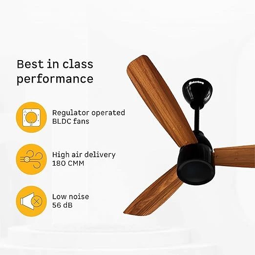 Atomberg Renesa Prime 600mm, 900mm, 1200mm BLDC Ceiling Fan | Compatible with Step Regulator | BEE 5 star | Advance Air+ Technology | Low Noise | Sleek Design | Power Saving