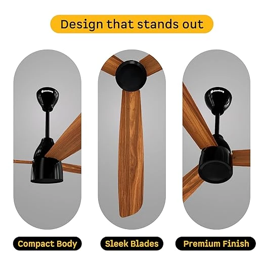 Atomberg Renesa Prime 600mm, 900mm, 1200mm BLDC Ceiling Fan | Compatible with Step Regulator | BEE 5 star | Advance Air+ Technology | Low Noise | Sleek Design | Power Saving