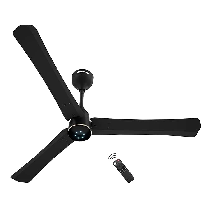 Atomberg Renesa Halo Smart Alexa Enabled 1200mm BLDC Ceiling Fan with Remote | BEE 5 star | High Air Delivery | Low noise | LED Speed Indicator | Sleek Design