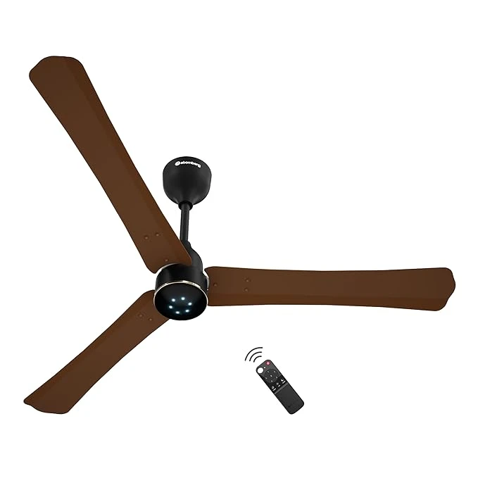 Atomberg Renesa Halo Smart Alexa Enabled 1200mm BLDC Ceiling Fan with Remote | BEE 5 star | High Air Delivery | Low noise | LED Speed Indicator | Sleek Design