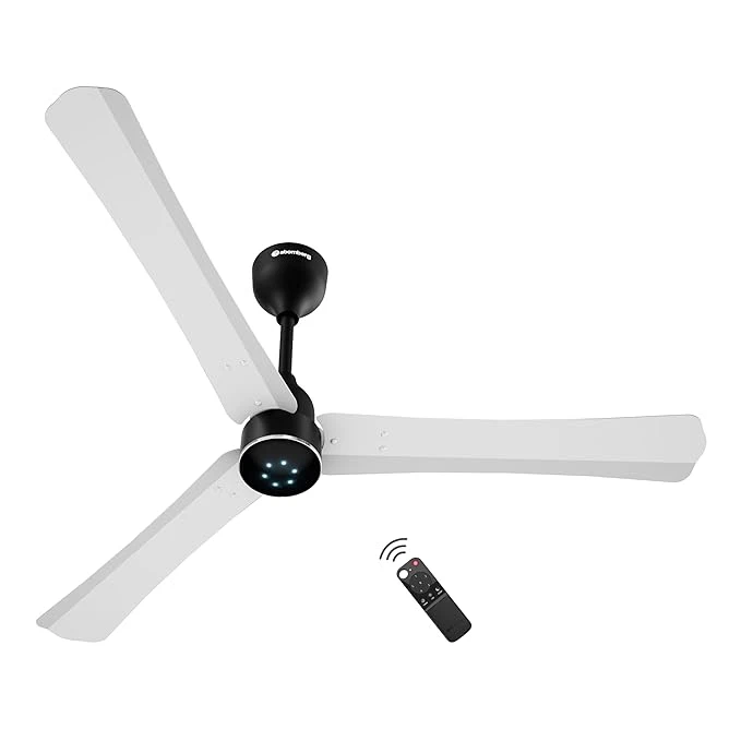 Atomberg Renesa Halo Smart Alexa Enabled 1200mm BLDC Ceiling Fan with Remote | BEE 5 star | High Air Delivery | Low noise | LED Speed Indicator | Sleek Design