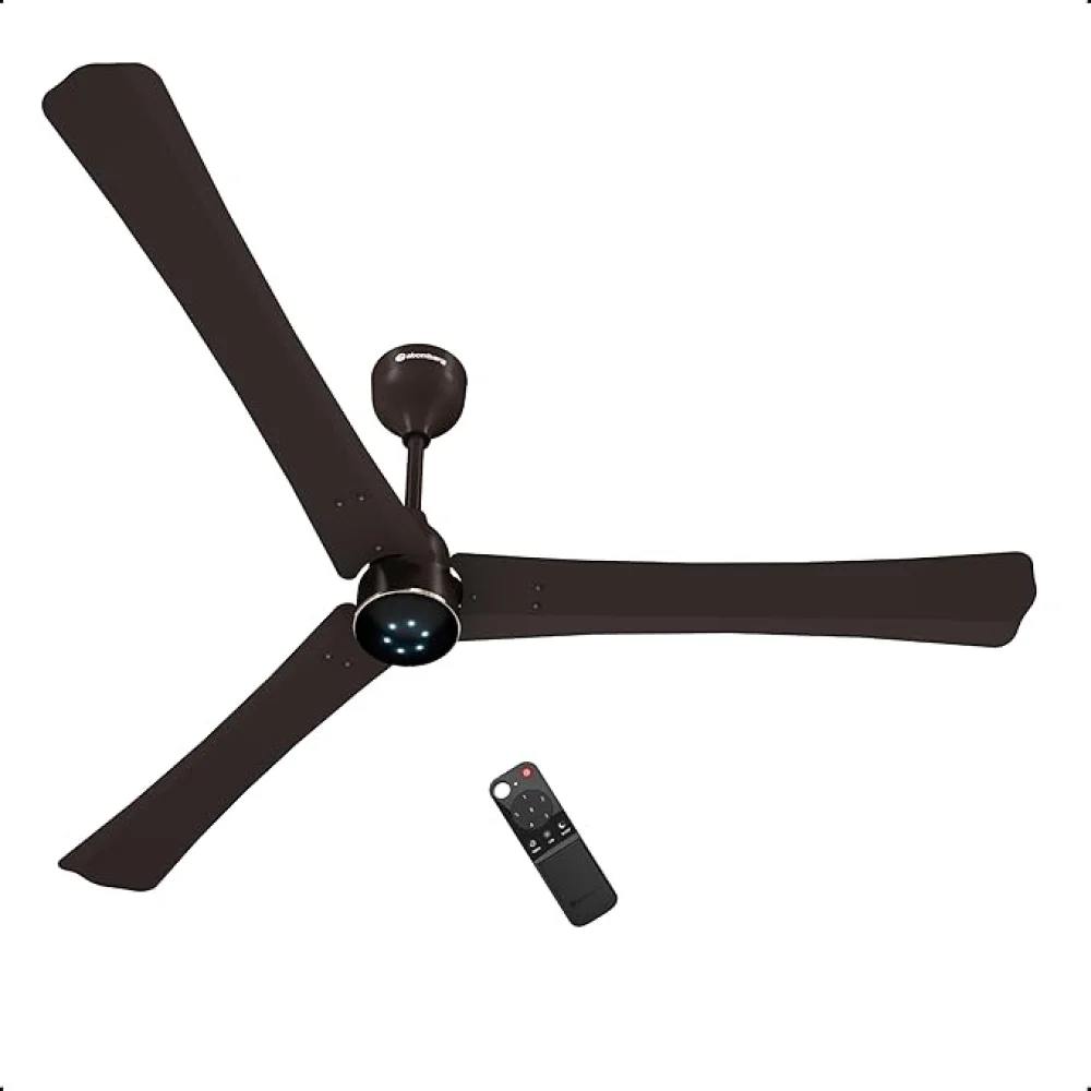 Atomberg Renesa Halo Smart 1400mm BLDC Ceiling Fan with IoT & Remote | BEE 5 star | High Air Delivery | Low noise operation | LED Speed Indicator | Sleek Design