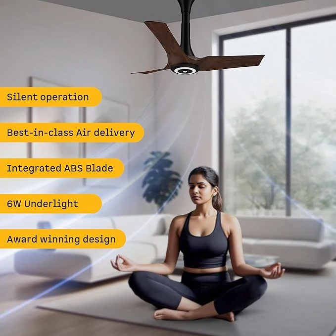 Atomberg Aris Starlight Smart 900mm,1200mm,1400mm BLDC Ceiling Fan |BEE 5 Star|Advance Air+ Technology| Silent Operation | Award Winning Design | LED Underlight | Free Installation
