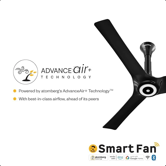 Atomberg Aris Starlight Smart 900mm,1200mm,1400mm BLDC Ceiling Fan |BEE 5 Star|Advance Air+ Technology| Silent Operation | Award Winning Design | LED Underlight | Free Installation
