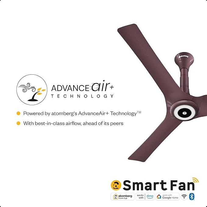 Atomberg Aris Starlight Smart 900mm,1200mm,1400mm BLDC Ceiling Fan |BEE 5 Star|Advance Air+ Technology| Silent Operation | Award Winning Design | LED Underlight | Free Installation