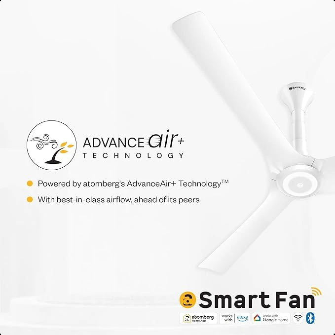 Atomberg Aris Starlight Smart 900mm,1200mm,1400mm BLDC Ceiling Fan |BEE 5 Star|Advance Air+ Technology| Silent Operation | Award Winning Design | LED Underlight | Free Installation