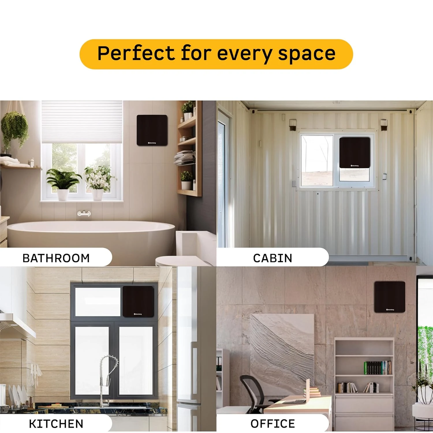 Atomberg Studio Exhaust Fan 150mm (6 Inches) | BLDC Motor | 6.8W| Low Noise | 2000 RPM| Ideal for Bathroom,Kitchen | Easy to Clean | Installation-Round Cut (153mm)