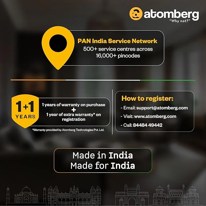 Atomberg Studio Exhaust Fan 150mm (6 Inches) | BLDC Motor | 6.8W| Low Noise | 2000 RPM| Ideal for Bathroom,Kitchen | Easy to Clean | Installation-Round Cut (153mm)