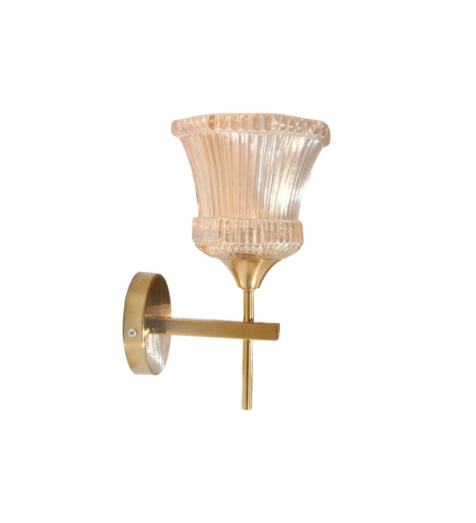 Victorian Wall Shade Amber Glass Wall Light