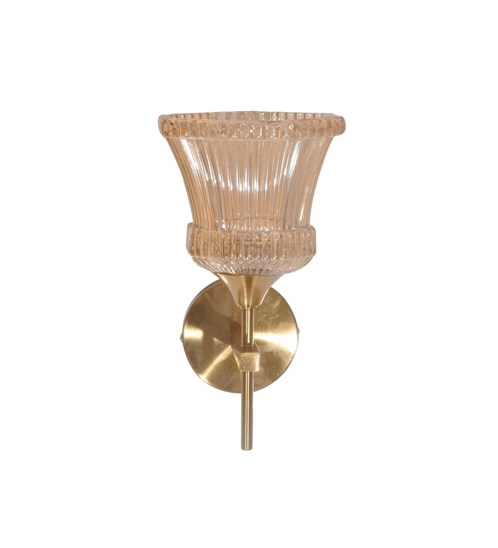 Victorian Wall Shade Amber Glass Wall Light
