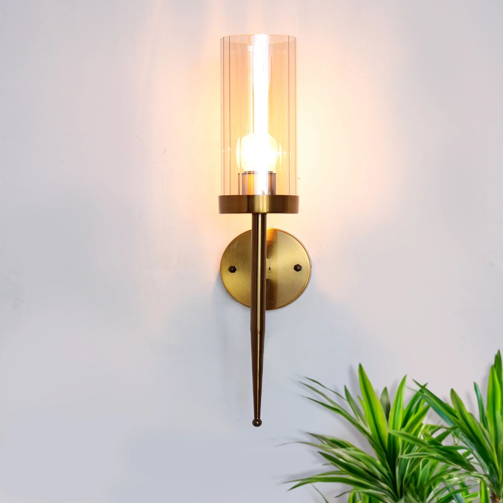 Imperial White Tumbler Wall Sconce Light