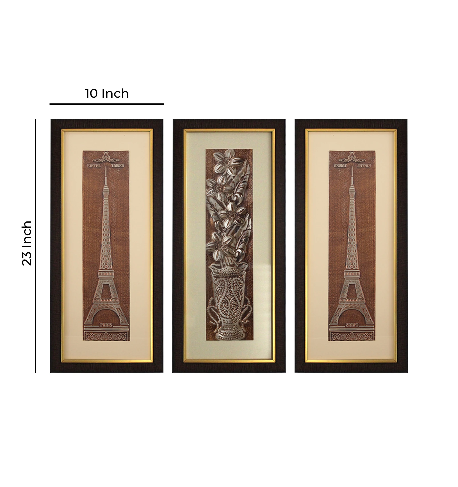 Eiffel Tower And Flower Wall Painting