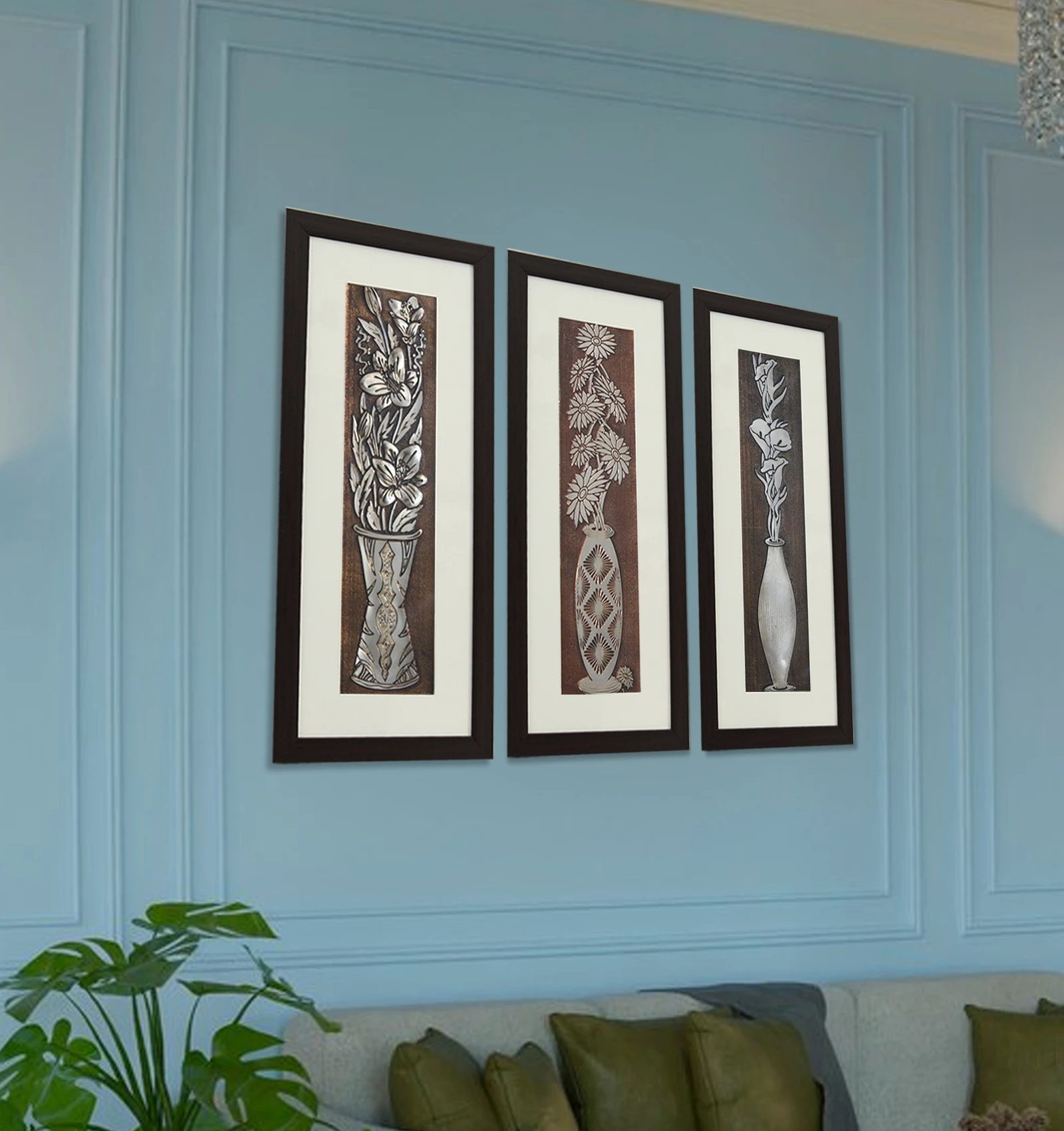 Georgia Flower Wall Painting Set Of 3