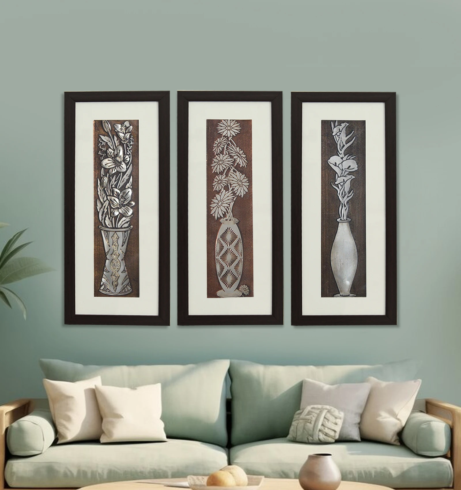 Georgia Flower Wall Painting Set Of 3