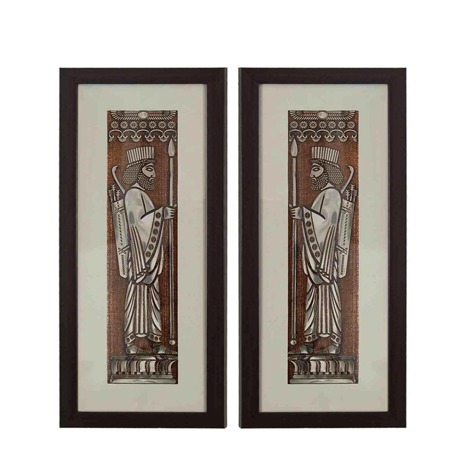 The Archaemenid Soldier Embossed Foil Wall Painting