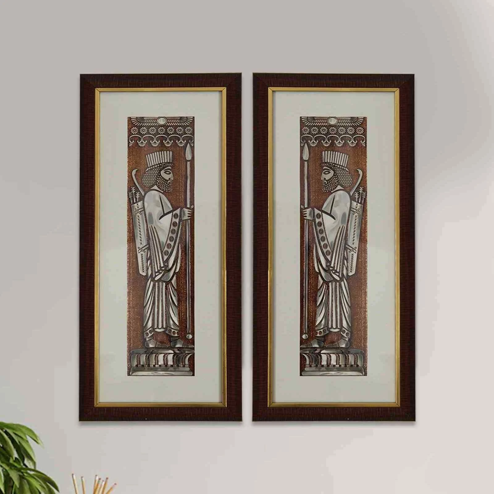 The Archaemenid Soldier Embossed Foil Wall Painting