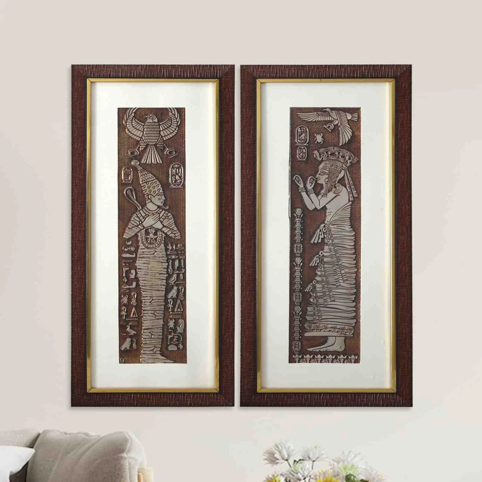 Pharaoh Nekhbet Foil Painting