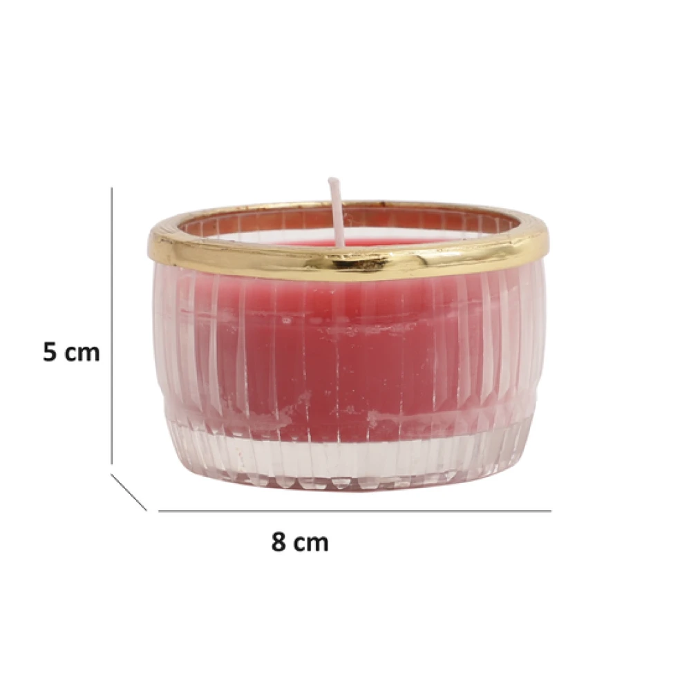 Snowy whisper scented candle glass jar with Golden Ring
